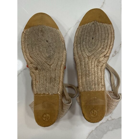 Andre Assous Colorful Striped Wedge Ankle Tie Espadrilles Size 9.5 Women’s - Picture 4 of 6